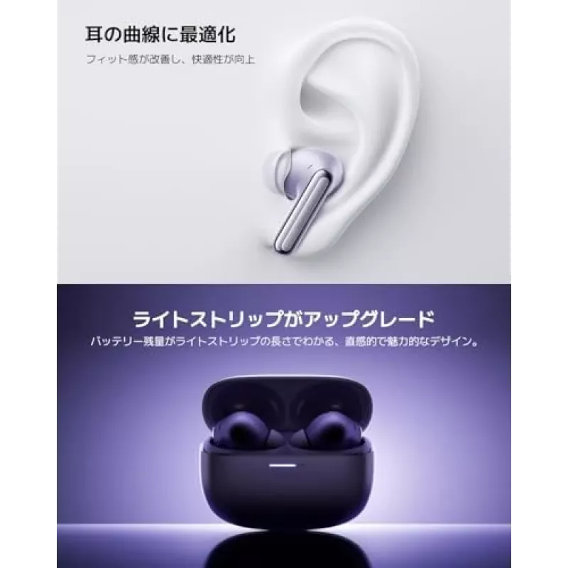 Ausinės „Xiaomi Buds 6 Pro“ — dvinarės belaidės ausinės, Bluetooth 5.3, ANC, IP54, 36 h su dėklu, belaidis įkrovimas, USB-C, kosminė juoda