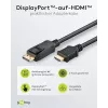 64836 DisplayPort 1.2 į HDMI adapterio kabelis 1.4 4K @ 30Hz / Itin didelės spartos HDMI kabelis / Paauksuota jungtis nepriekaištingam signalo perdavimui / Nešiojamam kompiuteriui