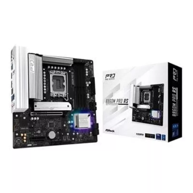 Motininė plokštė ASROCK B860M Pro RS — Intel B860, LGA 1851, micro ATX, DDR5, 4× DIMM, 2.5Gb LAN, 1×PCIe5 x16