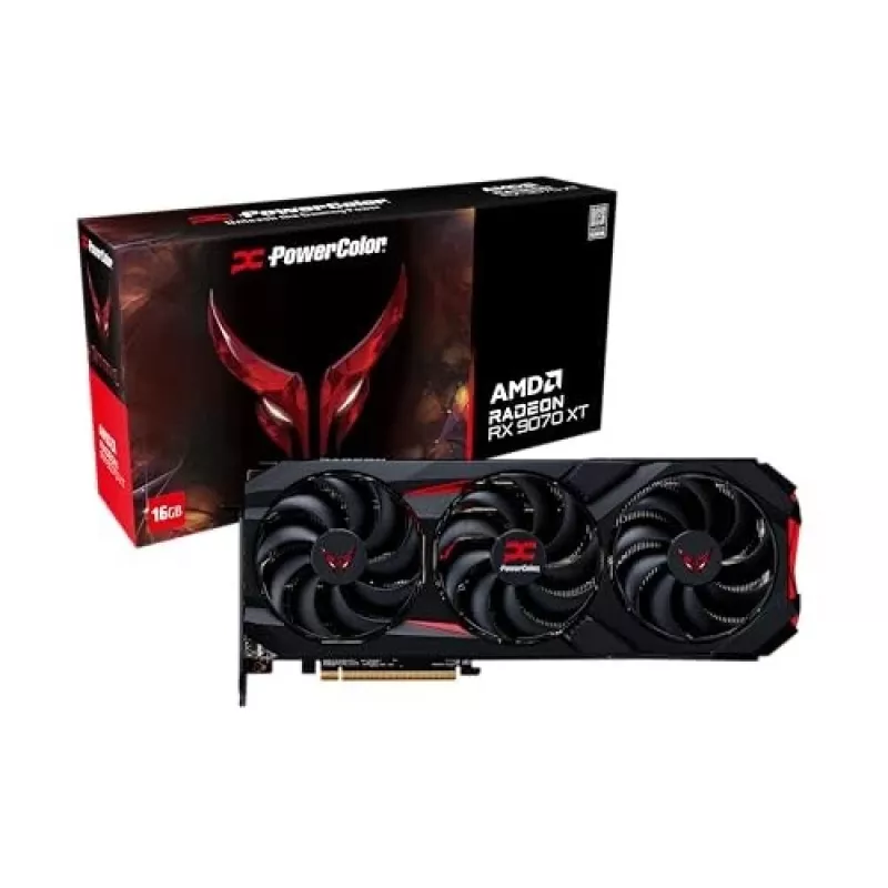 GaliaSpalva Raudona Devil Radeon RX 9070 XT 16GB GDDR6 PCIe 4.0 Graphics Card