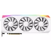 Vaizdo plokštė XFX Radeon RX 9070 XT — 16 GB GDDR6, 256 bitų, PCIe x16, 3 ventiliatoriai, balta, 360 mm