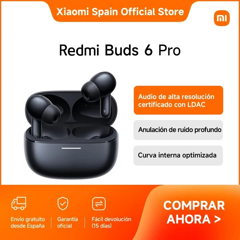 Xiaomi Buds 6 Pro belaidės į ausis įstatomos ausinės, Bluetooth 5.3, ANC, 36 val. bendras atkūrimo laikas, įkrovimo dėklas 480 mAh, Ledynų balta