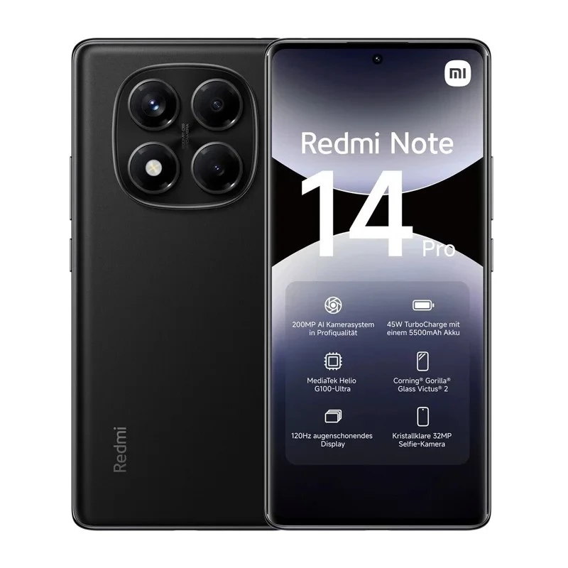 Xiaomi Redmi Note 14 Pro 4G išmanusis telefonas 8 GB RAM 256 GB, 6,67" AMOLED, 200 MP, 5500 mAh, hibridinis Dual SIM, Android 14, vandenyno mėlynas