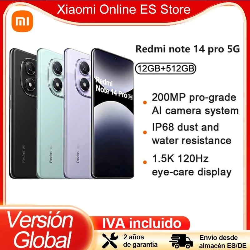 Xiaomi Redmi Note 14 Pro 5G 16,9 cm (6,67) Dual SIM USB Type-C 12/512 GB 5110 mAh Juoda