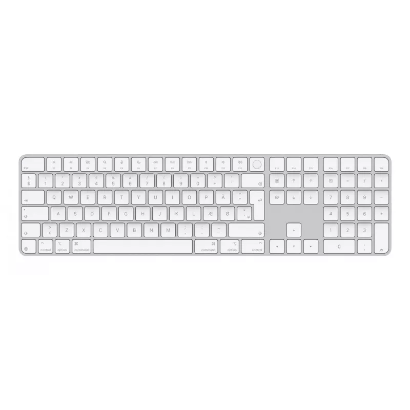 Apple Magic klaviatūra universali USB + Bluetooth QWERTY danų kalba balta