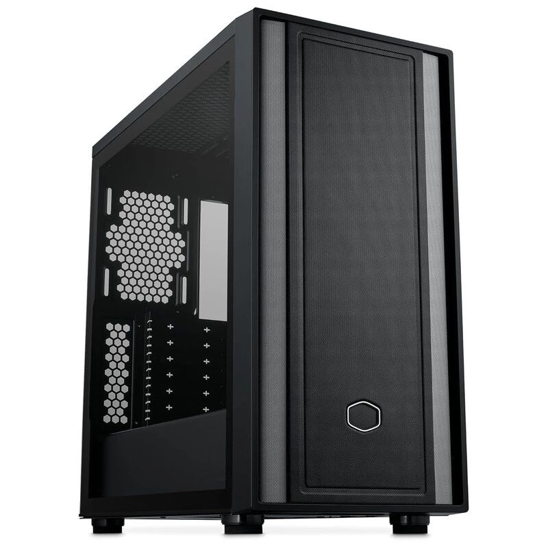 Cooler Master MasterBox 600 Lite PC korpusas, MIDI-Tower, E-ATX, grūdintas stiklas - juoda