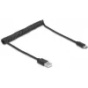 DeLOCK USB laidas USB 2.0 0,75 m USB A USB C juodas 90368