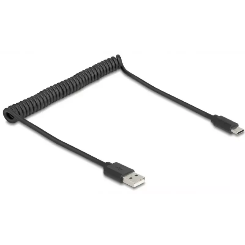 DeLOCK USB laidas USB 2.0 0,75 m USB A USB C juodas 90368