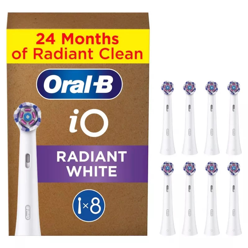 Oral-B IO Series Radiant Balta Originali šepetėlių galvutės dantų balinimui 8