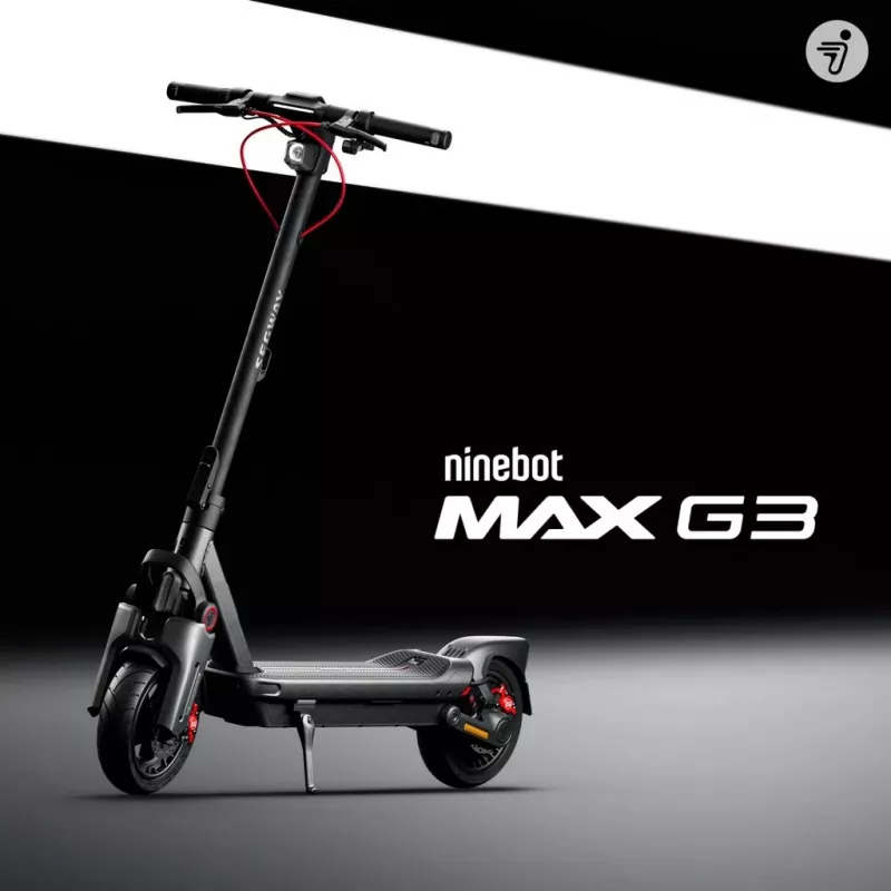 Klasikinis paspirtukas Segway Ninebot MAX G3 D juoda pilka raudona