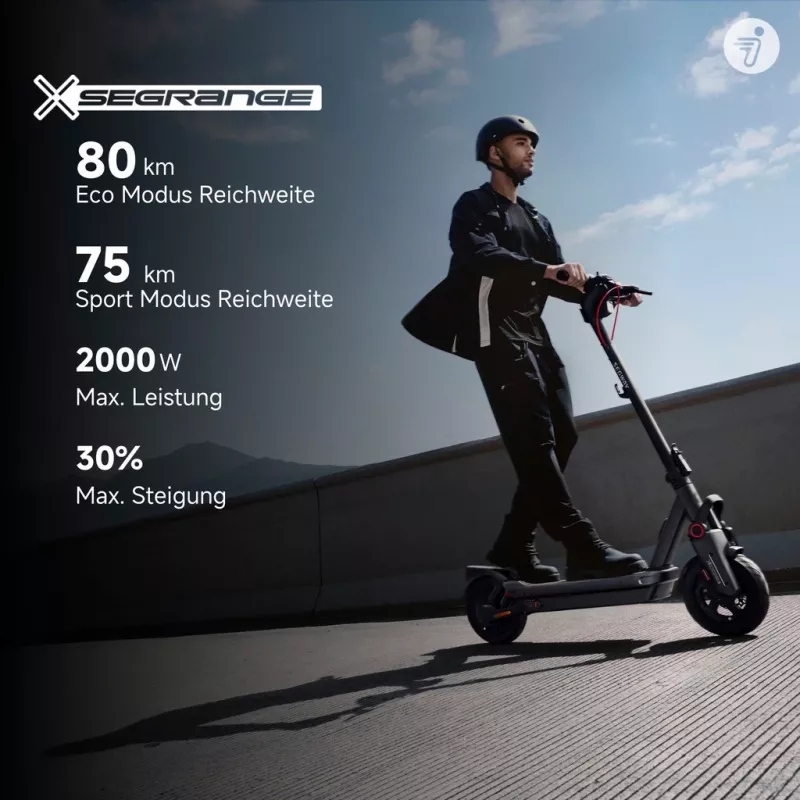 Klasikinis paspirtukas Segway Ninebot MAX G3 D juoda pilka raudona