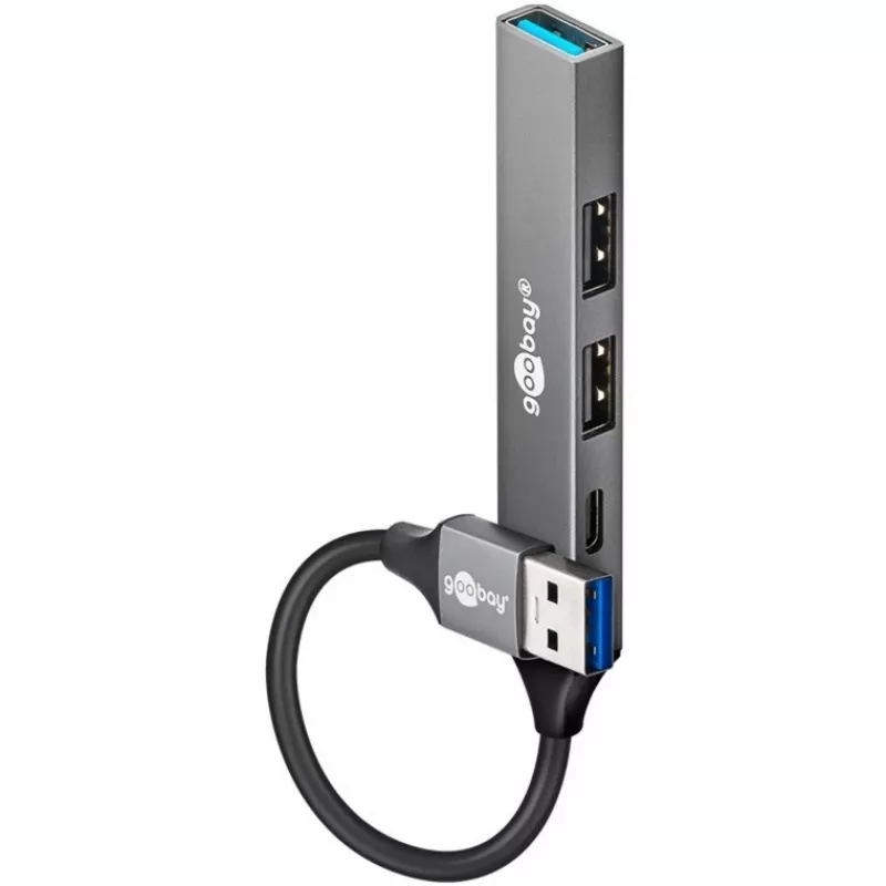 Goobay plonas 4-Port USB-Hub, USB-A auf USB-C™/USB-A, USB 3.2 (74458)