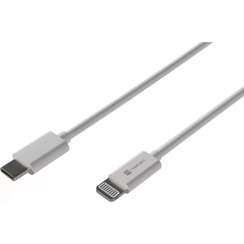 USB laidas Natec USB-C Lightning 1 m Baltas (NKA-2150)