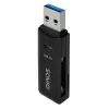 Kortelių skaitytuvas SAVIO AK-64 USB 3.2 Gen 1 Type-A išvestis, MicroSD lizdas, 5000 Mbit/s, juoda