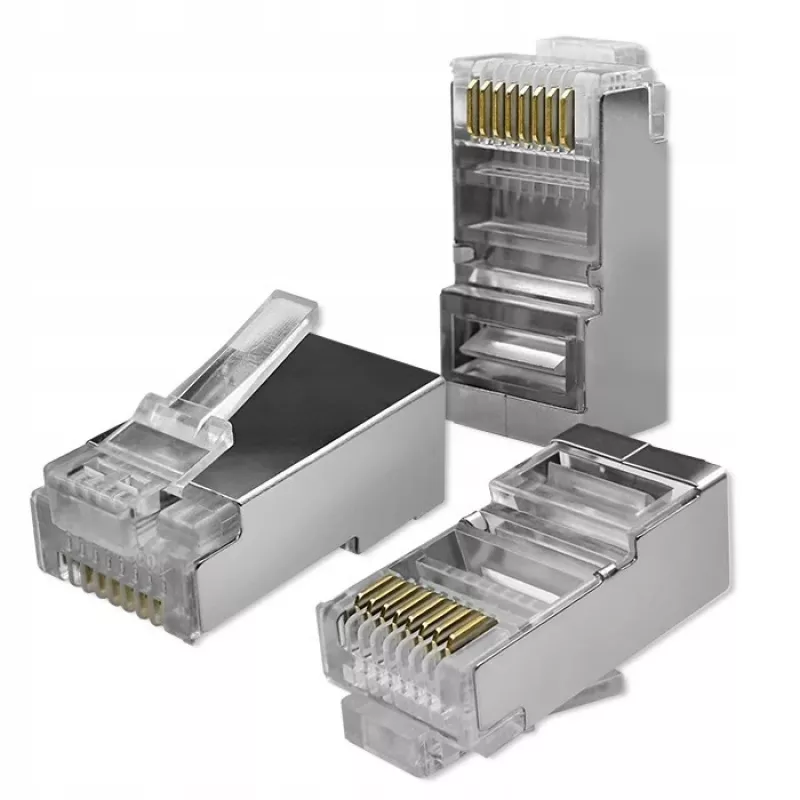 Pass-Through Plug Connector RJ45 CAT5e Ftp Pass Through Pozacane
