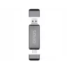 SD kortelių skaitytuvas 3v1, USB-C + USB-A 2.0 + Micro USB