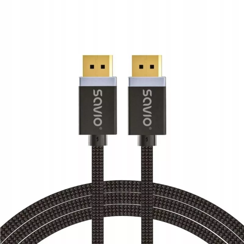 DisplayPort laidas Savio CL-165 1 m Juodas