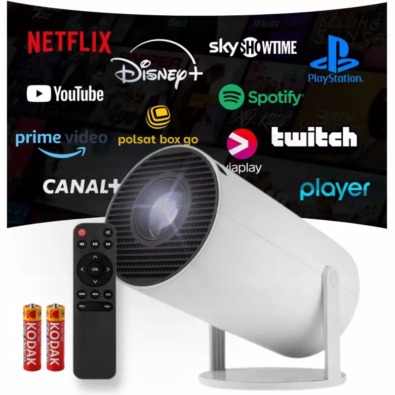 Projektorius WiFi Nuotolinis Android TV 130 colių 4K Full HD HY300 Pro LED