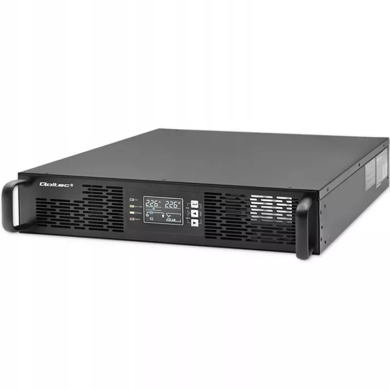 Qoltec 52285 nepertraukiamo maitinimo šaltinis (UPS) Dvigubo keitimo (Online) 1 kVA 1000 W 2 AC išėjimai