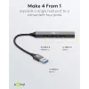 Goobay USB šakotuvas 74456 Type-A 5000 Mbit/s šviesiai pilkas