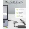 Goobay USB šakotuvas 74456 Type-A 5000 Mbit/s šviesiai pilkas