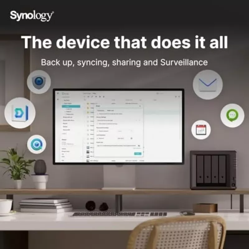 Synology DiskStation DS925+ NAS/saugyklos serveris Ryzen Embedded V1500B 4 GB DDR4 0 TB Juoda