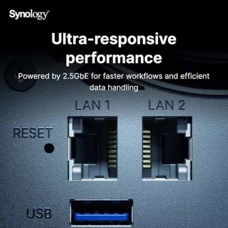 Synology DiskStation DS925+ NAS/saugyklos serveris Ryzen Embedded V1500B 4 GB DDR4 0 TB Juoda