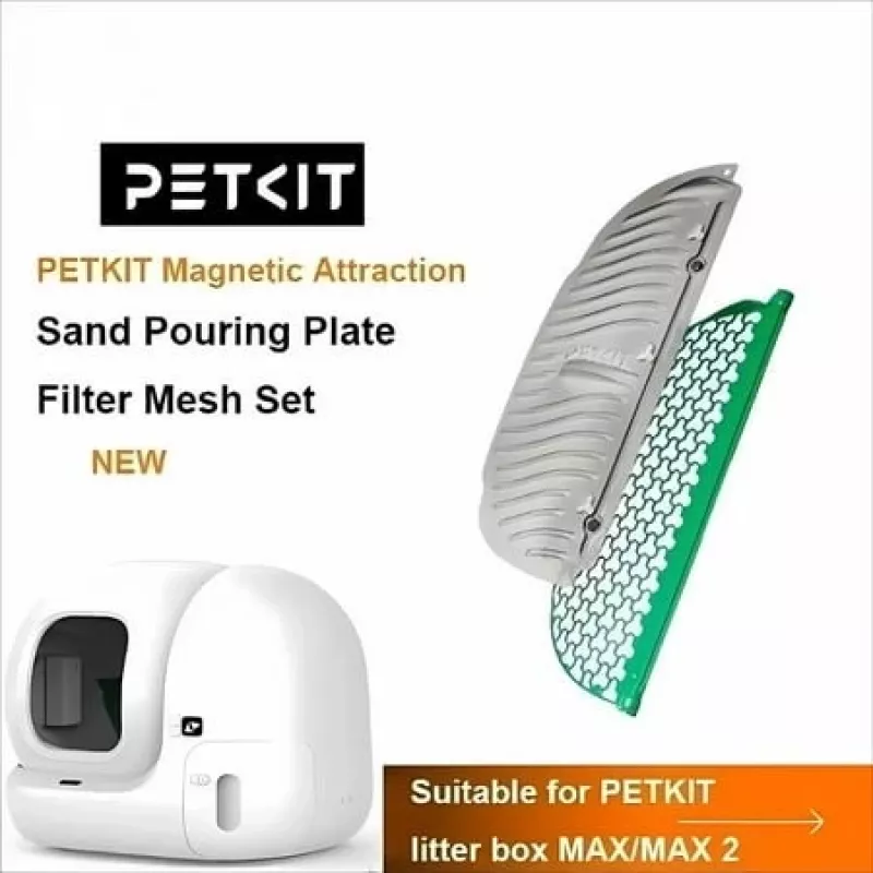 PETKIT Magnetinis smėlio pylimo indas su filtro tinkleliu – efektyvus smėlis, skirtas PETKIT PURA MAX 2 katės kraiko dėžei, automatiniam tualetui