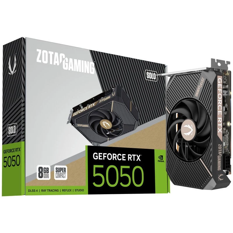 ZOTAC GAMING GeForce RTX 5050 SOLO 8GB GDDR6 Graphics Card