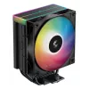 Ventiliatorius DeepCool AG400 BK ARGB V2 120 mm Juoda — 120 mm hidraulinio guolio procesoriaus aušintuvo ventiliatorius, kelių lizdų palaikymas