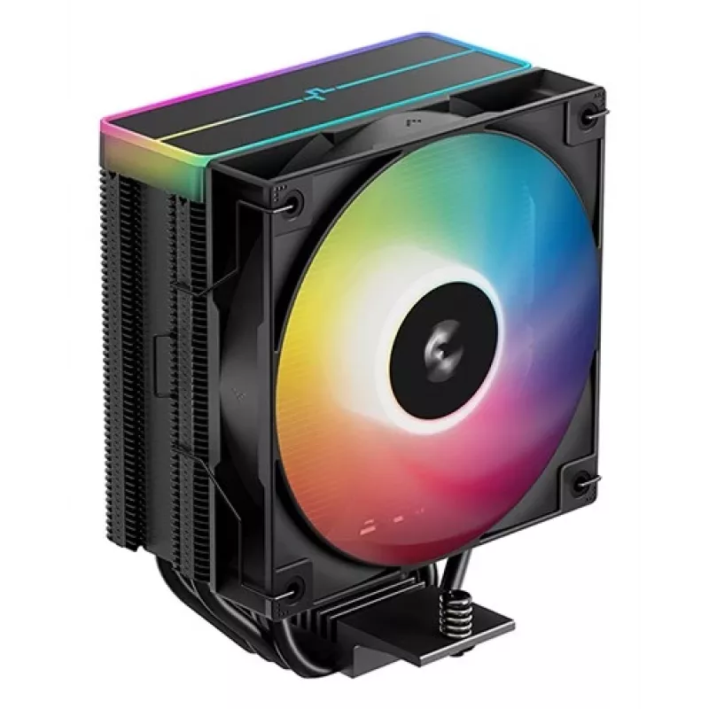 Ventiliatorius DeepCool AG400 BK ARGB V2 120 mm Juoda — 120 mm hidraulinio guolio procesoriaus aušintuvo ventiliatorius, kelių lizdų palaikymas