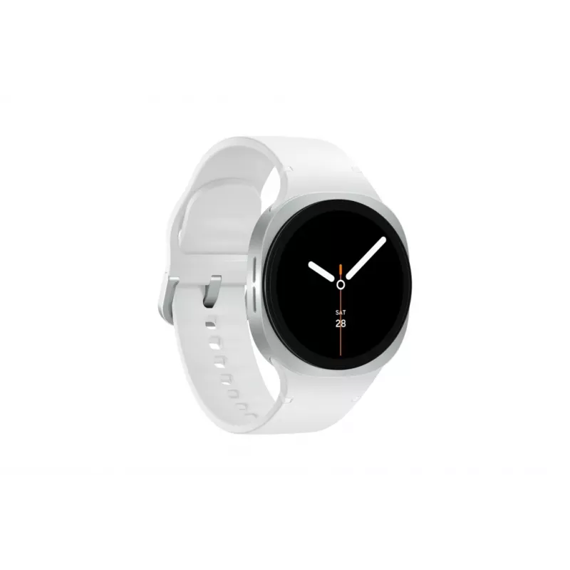 Samsung Galaxy Watch 8 3,3 cm (1,3 colio) AMOLED 40 mm Skaitmeninis 438 x 438 pikselių Liečiamas ekranas 4G Sidabrinis Wi-Fi GPS (palydovas)