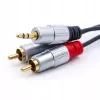 Garso kabelis Qoltec 52340 2 m 2xRCA 3,5 mm juodas