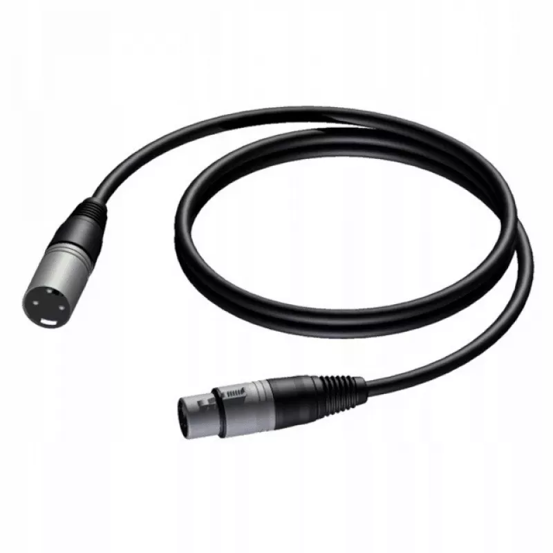 Procab XLR kištukas į XLR lizdą laidas 1,5 m — subalansuotas mikrofono/garso laidas