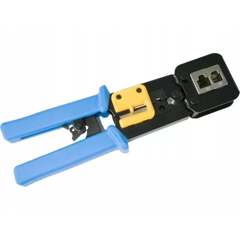 Užspaudimo įrankis Alantec NI040, skirtas RJ-45 jungtims, plieninė konstrukcija, plastikinės rankenos, juoda/mėlyna