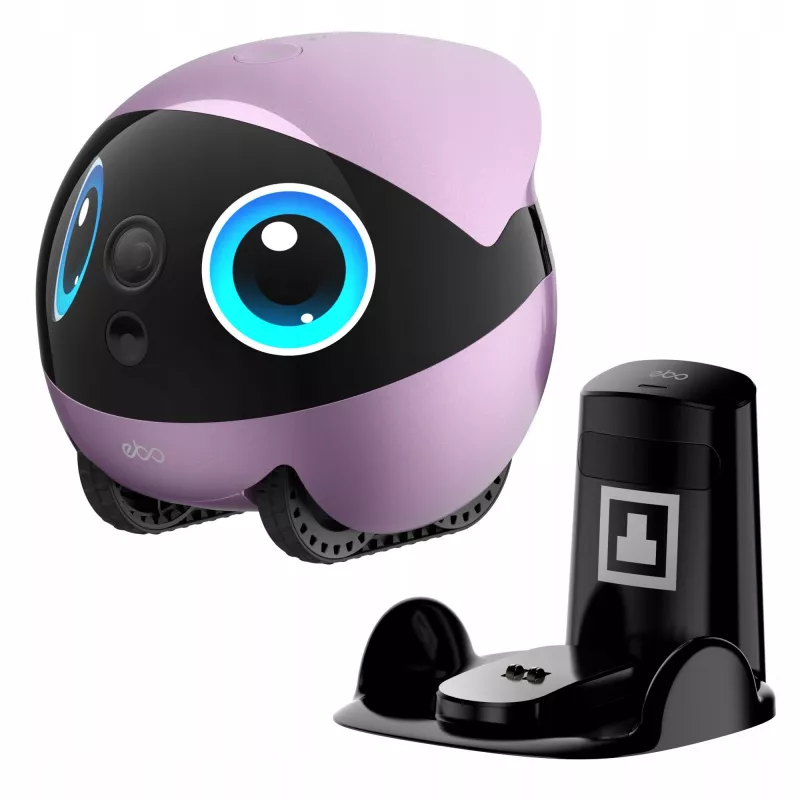 EnaBot Ebo Air 2 Plus namų mobilus stebėjimo robotas su AI kamera, violetinis