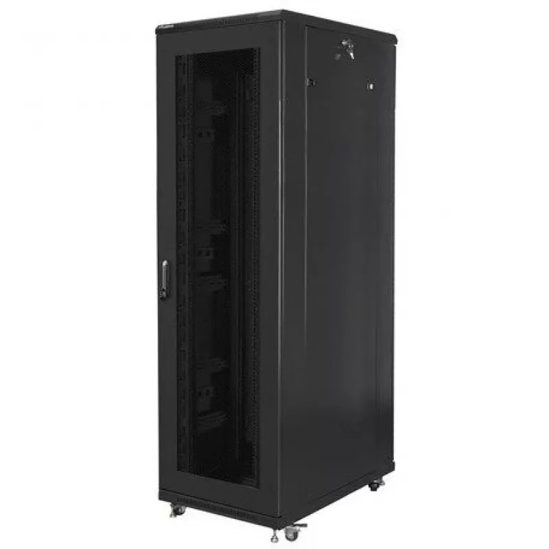 Lanberg | Laisvai pastatoma 19 colių stelažo spinta 42U/800x1000 (plokščia pakuotė) | FF01-8042-12B | Juoda