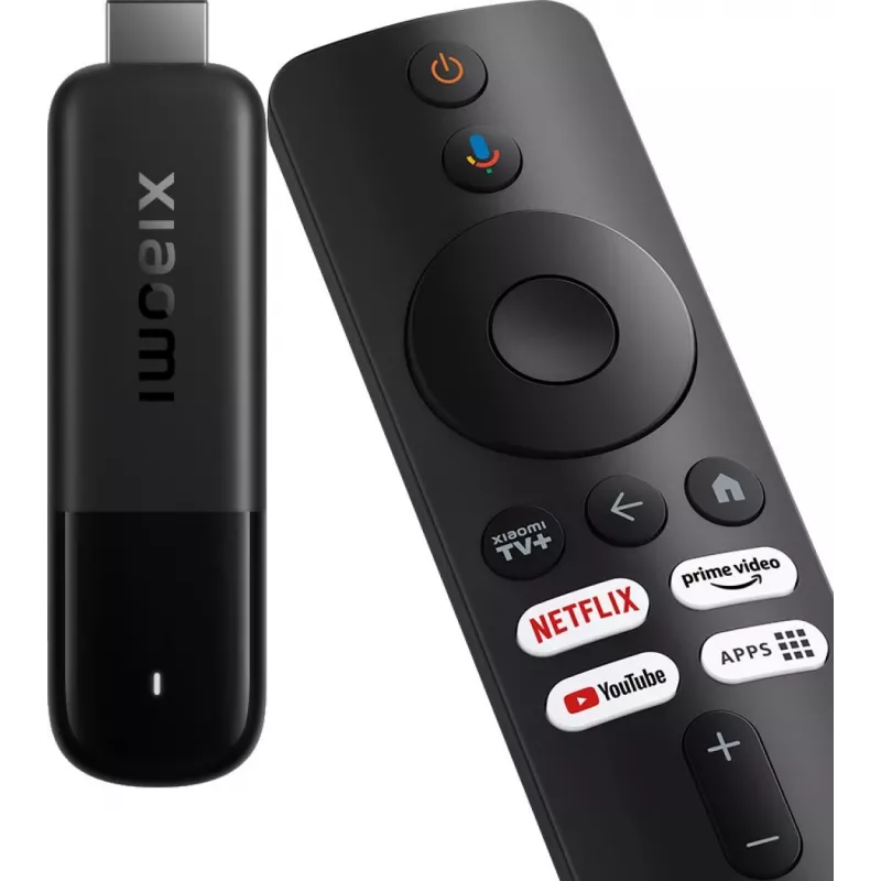 Xiaomi Smart TV Stick 4K (2nd Gen) srautinės medijos grotuvas — 4K@60fps, 6 nm keturių branduolių Cortex‑A35, 8 GB, Bluetooth 5.2, Wi‑Fi, HDMI