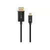 Goobay USB-C į DisplayPort kabelis - paauksuotos jungtys, Ultra HD raiška iki 4k @ 60Hz, C tipo Thunderbolt 3/4 į DP adapteris, suderinamas su