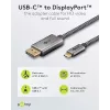 Goobay USB-C į DisplayPort kabelis - paauksuotos jungtys, Ultra HD raiška iki 4k @ 60Hz, C tipo Thunderbolt 3/4 į DP adapteris, suderinamas su