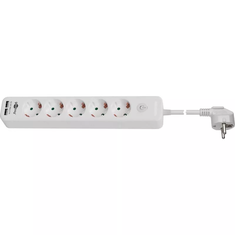 Maitinimo lizdas Goobay 5 krypčių su jungikliu ir USB