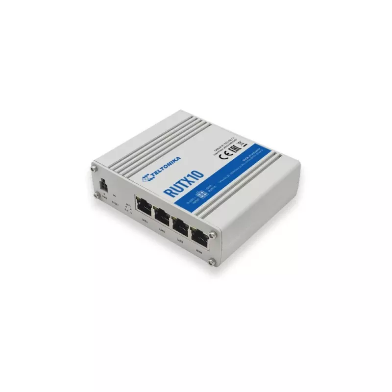 Teltonika RUTX10 belaidis maršrutizatorius Gigabit Ethernet dviejų juostų (2,4 GHz / 5 GHz) Baltas