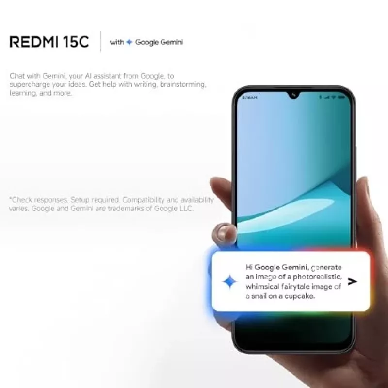 Išmanusis telefonas Xiaomi Redmi 15C 6,9 colio 4 GB RAM 128 GB atminties mėlynas, Helio G81-Ultra, 6000 mAh, IP64