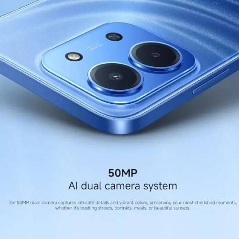 Išmanusis telefonas Xiaomi Redmi 15C 6,9 colio 4 GB RAM 128 GB atminties mėlynas, Helio G81-Ultra, 6000 mAh, IP64