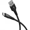 Goobay USB-C laidas Fabric Supersoft su metalinėmis jungtimis, 2 m, juodas (2m, USB 2.0, 60W), USB laidas