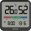 Vidaus temperatūros ir drėgmės jutiklis SAVIO CT-01/B atskirai stovintis, LCD, -10–55°C, 10–99% RH, CR2032