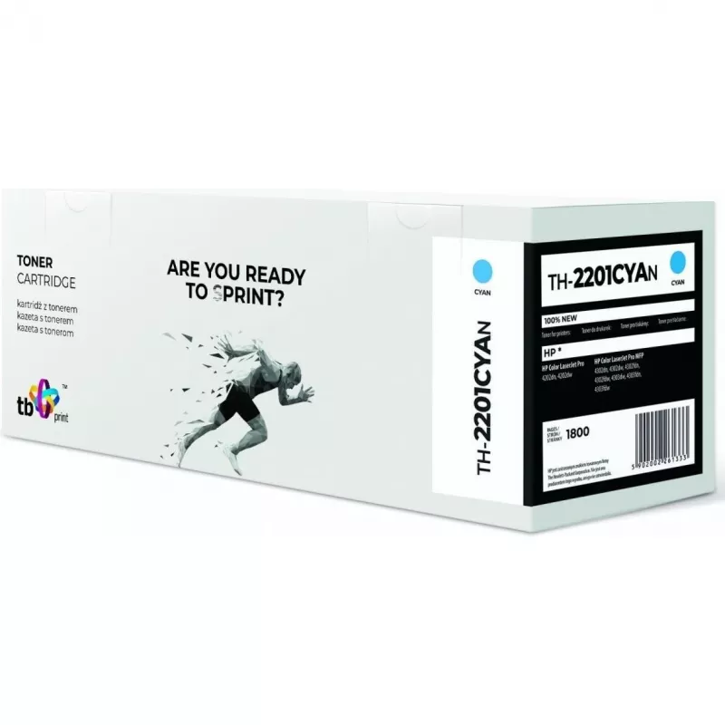 Print, Toner, Toner per HP Color LaserJet Pro 4202 W2201A TH-2201Žydra 100 Naujas Cianas