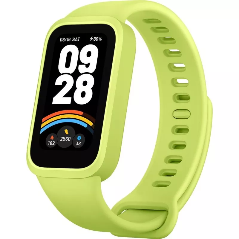 Fitness apyrankė Xiaomi 9 Active Green — pulso matuoklis, aktyvumo stebėjimo priemonė, modelis 70783