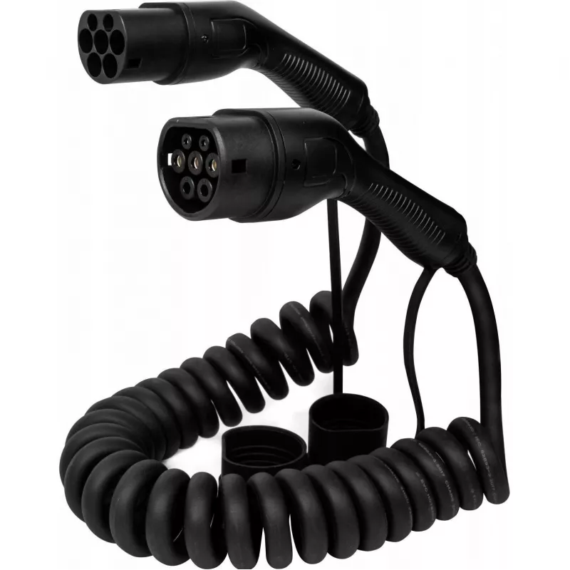 Įkrovimo kabelis DEFENZO SPIRO AC11 5 m USB Type-C greitas įkrovimas, Type 2 transporto priemonės jungtis, 11 kW, IP55