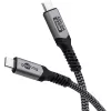 Goobay USB-C laidas su pintu apvalkalu, USB4, 240 W, 40 Gbit/s, Power Delivery, 1,5 m (1,50 m, USB 4.0, 240 W), USB laidas